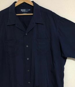 スペシャル!! ベルベルジン藤原氏着用 90s ポロ ラルフローレン オープンカラー 開襟 キューバ シャツ JAVA POLO RRL VINTAGE CAMP 50s 60s