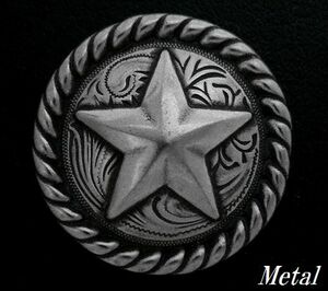 合金製サークル スター星メタル コンチョ/財布のカスタム ボタン
