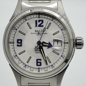 【良品】BALLボールストークマンレーサーNM2088C-SJ-WHBE　箱付きメンズ腕時計