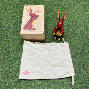 GX211 KAY BOJESEN－カイ・ボイスン 木製フィギュア Rabbit 北欧 木製玩具 インテリア 雑貨 箱傷汚れ有り 未使用 保管品 フィギュア