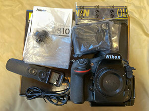 NIKON D810 ニコン 一眼レフ ボディ 美品　L型カメラプレート・レリーズ他付属品付き