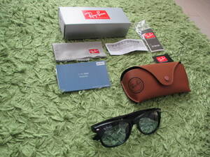 ☆極美品 Ray-Ban/レイバン RB2132F 601/64 55 ブルーグレー 専用ケース付 NEW WAYFARER/ニューウェイファーラー正規品 601 64 60164☆