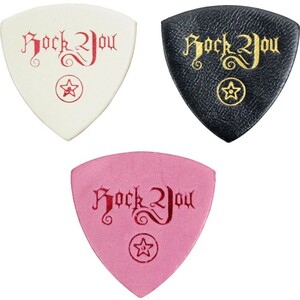 ROCK YOU LS-380-P Ukulele Lether Pick 3pcs Pack ウクレレ レザーピック 3枚セット