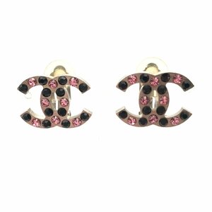 CHANEL シャネル ラインストーン イヤリング 06C アクセサリー シルバー 良品 k930