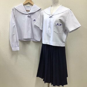 O29/(中古)兵庫県 加古川東高校 女子制服3点 /L/W69/丈60/セーラー/冬スカート/白3本/夏服/合服/中学校/高校/女子学生/制服/学生服