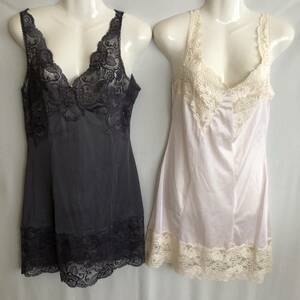 SX-777　☆♪The ELSERAN & MICERAN co　EXCEL Beauty Madams Charm Lingerie ☆♪ラウンドチャームスリップ　2点 Lサイズ(B90cm 丈90cm)