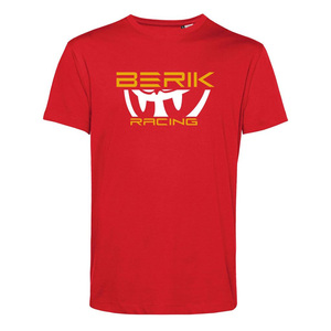 新作 BERIK ベリック プリント Tシャツ オーガニックコットン 237202 RED/ORANGE Mサイズ カジュアルライン 【バイク用品】