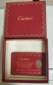 カルティエ コインケース用 空箱 ギャランティ　Cartier