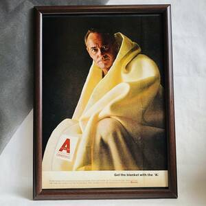 『 アクリラン 』ビンテージ広告　1960年代　当時物　Ｂ4　フレーム付 LIFE 雑誌 広告 ポスター 額付 アンティーク ACRILAN