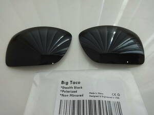 処分価格！OAKLEY BIG TACO用 カスタム偏光レンズ BLACK COLOR Polarized　ビッグタコ