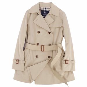 美品 バーバリー ロンドン BURBERRY LONDON コート トレンチコート 裏チェック アウター レディース 13(L相当) ベージュ cf01dt-rm05f08619