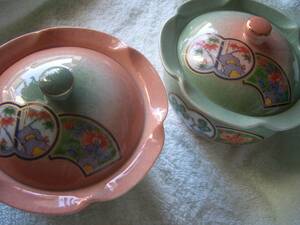 紀窯　蓋付陶器　蓋付小鉢　２組セット　有田焼　松竹梅柄
