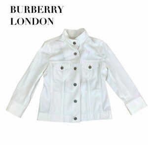 中古 バーバリーロンドン BURBERRY LONDON コットンジャケット 白 七分袖 レディース サイズ40