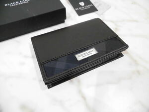 【新品未使用品タグ箱付】 ブラックレーベルクレストブリッジ 名刺入れ 定価16500円 BLACK LABEL CRESTBRIDGE ダークブラウン カードケース