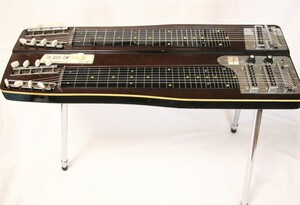 1950年代TEISCO テスコ 8弦 Double Neck ダブルネック WネックSteel Guitar スチールギター スティールギター 脚付 オリジナルケース付