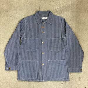 希少　新品　90s USA製　カバーオール　デッドストック　ヒッコリー ストライプ ヴィンテージ サイズL 検索 levi