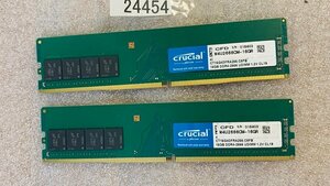 CRUCIAL PC4-2666V 16GB 2枚 32GB DDR4 デスクトップ用メモリ PC4-21300 16GB 2枚 32GB 288ピン DDR4 DESKTOP RAM ECC無し 中古動作確認済