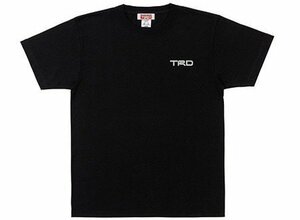 TRD ティーアールディ 半袖 Tシャツ 黒 ブラック 左胸 背中上部 TRDロゴ入り サイズ：L ファッション