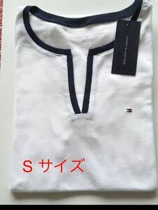 新品　タグ付き セール[S]Tommy Hilfiger(トミーヒルフィガー)　半袖Tシャツ半袖 ホワイト
