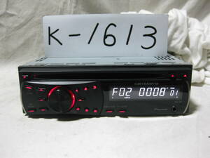 K-1613　Carrozzeria　カロッツェリア　DEH-350　MP3　フロント AUX　1Dサイズ　CDデッキ　故障品