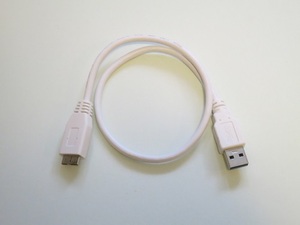 【即落】USB 3.0ケーブル Type-A/Micro-B 白