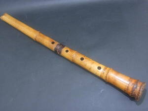 (QQ10) 尺八 竹清 1尺7寸 籐巻き 琴古流 約52cm 在銘 和楽器 