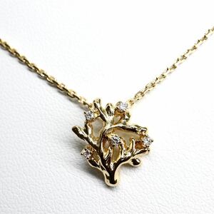 MIKIMOTO(ミキモト)《K18 天然ダイヤモンドネックレス》A 約4.8g 約40cm 0.06ct necklace diamond jewelry ジュエリー ED1/ED4