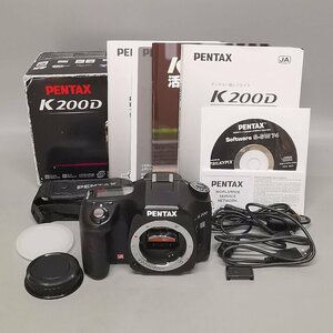 動作品 PENTAX K200D ペンタックス デジタル一眼レフカメラ 乾電池使用 元箱 取説 他付属品 Z5549