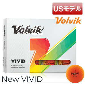 (USモデル)ボルビック ゴルフボール VIVID 2024年モデル オレンジカラーボール 12球入り Volvik GOLF BALL マットカラーボール