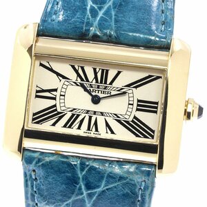 カルティエ CARTIER W6300556 タンクディバンLM K18YG クォーツ メンズ 保証書付き_740328【ev10】