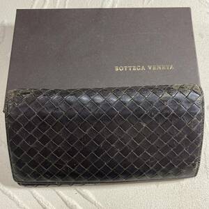 BOTTEGAVENETA ボッテガヴェネタ イントレチャート 長財布 レザー ブラウン