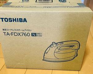 『新品・未開封』東芝　TOSHIBA　コードレススチームアイロン ［ハンガーショット機能付き］ サテンベージュ　TA-FDX760-N