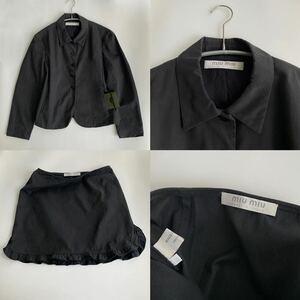 miumiu archive S/S1999 simple set（ jacket&mini lace skirt）セットアップ