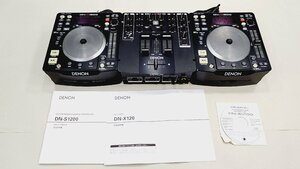 ☆ジャンク扱い DENON DJミキサー DN-X120 / CD/USBメディアプレーヤー&コントローラー DN-S1200 CDJ セット 同梱不可 1円スタート