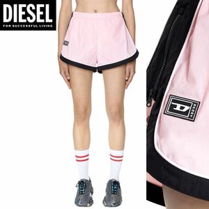 新品 未使用 タグ付き ★定価17,600円 DIESEL SPORT ディーゼル スポーツ レディース XSサイズ ロゴ ショートパンツ サイドジップ 14