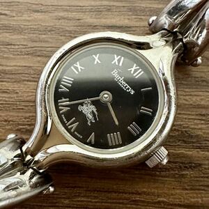 【1円〜】Burberrys バーバリー 腕時計 11700 ブラック シルバー バングル クオーツ 動作未確認