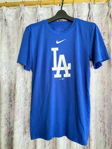 NIKE ナイキ 半袖Tシャツ プリントTシャツ Tシャツ 野球 LA ロサンゼルス エンゼルス 青 ベースボール シャツ ヴィンテージ メジャーリーグ