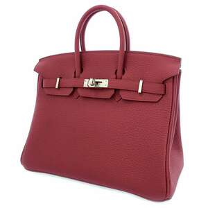 エルメス バーキン25 ルビー/シルバー金具 トゴ B刻印 HERMES Birkin ハンドバッグ