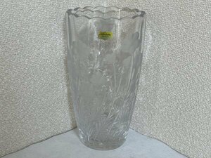 ★ NORITAKE CRYSTAL ★ ノリタケ クリスタル / 花瓶 / 花器 / フラワーベース / カッティング / カット / インテリア / 高さ23㎝ ■ 英442