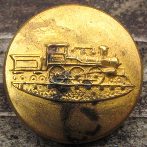 【チェンジボタン】機関車ボタン 1900s 10年代 ビンテージカバーオール用 古着 (ワークウェア オーバーオール レア 