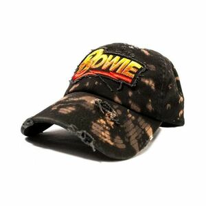 David Bowie ストラップバックキャップ デヴィッド・ボウイ Heavy Washed Dad Hat