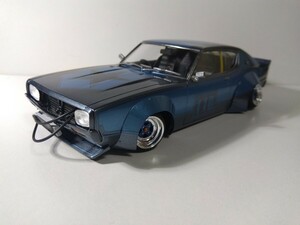 アオシマ1/24プラモデルケンメリスカイライン街道レーサー旧車グラチャン族車ワークス暴走族シャコタン注意※着払い