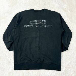 超稀少XXLサイズ！ COMME des GARCONS AD2019 CDG バッグロゴプリント スウェット コムデギャルソン 長袖 ブラック