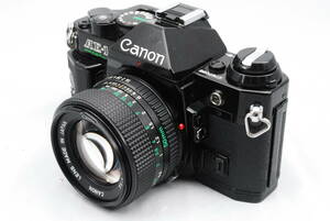 【シャッター鳴き無し】★キャノン・モルト新品交換済★ Canon AE-1 PROGRAM Black #0636 + CANON LENS NEW FD 50㎜ f/1.4 #0702