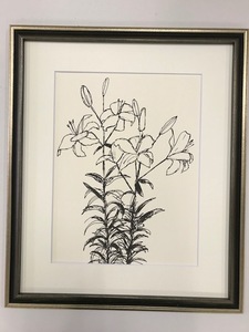 【特価】　≪　　ベルナール・カトラン　　≫　　オリジナルリトグラフ【石版画】 　LILIES　 　1988年 　BERNARD CATHELIN