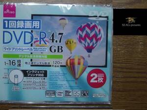 DAISO DVD-R 4.7G 2枚 1-16倍速＋ シールズ　SEALS CL10 11 12 13つき　チア