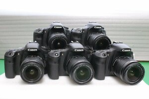 ☆【3】 ① CANON キャノン デジタル一眼レフカメラ EOS60D 本体 レンズ 5台セット EF-S 18-55mm 1:3.5-5.6 IS Ⅱ 現状品