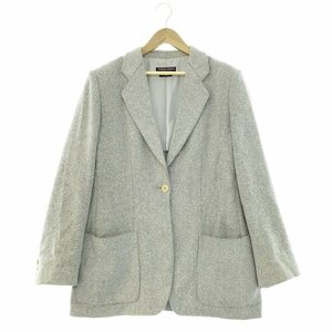 ★GIORGIO ARMANI ジョルジオアルマーニ 長袖 ウールシルクジャケット レディース サイズ42 ブルーグリーン アウター 13751418 2BB/41707