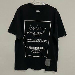 Yohji Yamamoto x Neighborhood ネイバーフッド x ヨウジヤマモトTシャツ ブラック／ホワイト コットン 希少 中古 Mサイズ