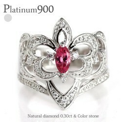 指輪 pt900 ダイヤモンド リング 0.3ct プラチナ900 アラベスク アンティーク 幅広 誕生石 レディース アクセサリー